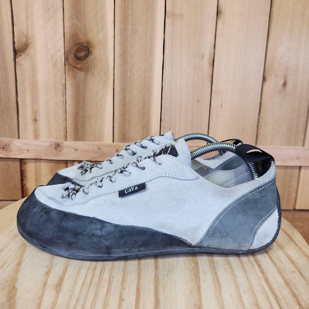 Cava Rock Climbing Shoes Mens 12.5 Gray Black Suede Lace Up Stealth Rubber